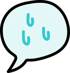 Nervous speech bubble illustration