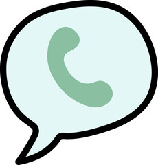 Phone speech bubble illustration