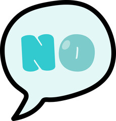 No speech bubble illustration