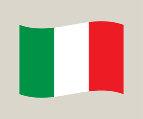 Fototapeta premium Flag of Italy Country Vector Illustration Emblem
