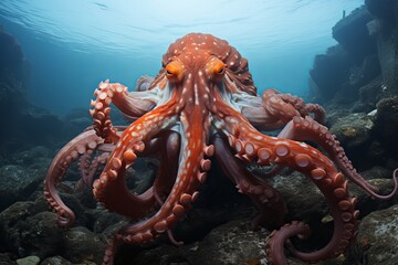 Clever Octopus in the ocean