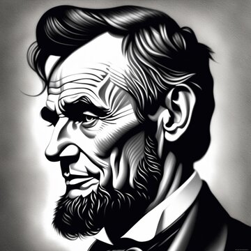 Captivating Glimpse: Profile Portrait of President Abraham Lincoln