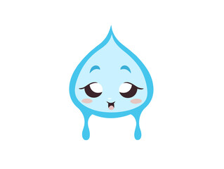 Doodle Tears of joy emoji, cartoon sticker, sketch, vector, Illustration, minimalistic
