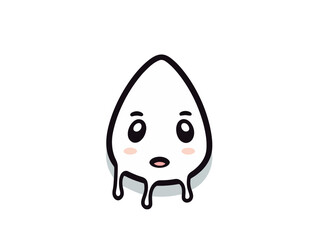Doodle Tears of joy emoji, cartoon sticker, sketch, vector, Illustration, minimalistic