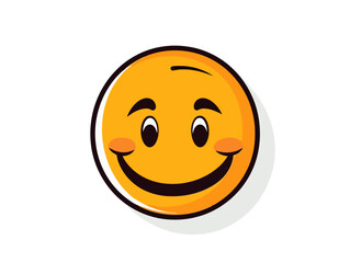 Doodle Winking emoji, cartoon sticker, sketch, vector, Illustration, minimalistic