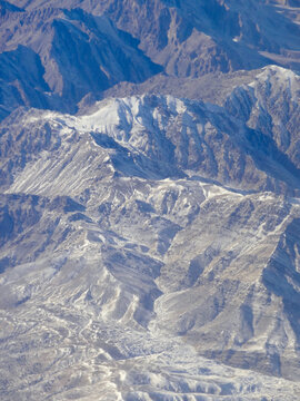 Aerial view of Koh Daman Valley near Charikar in Parwan Provinc, Afghanistan