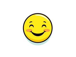 Doodle Grinning face emoji, cartoon sticker, sketch, vector, Illustration, minimalistic