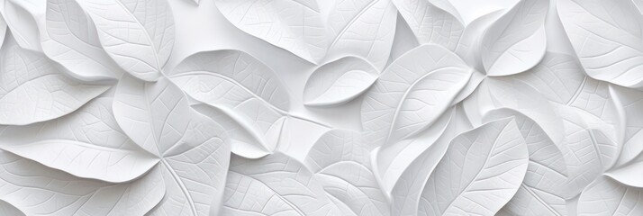 Modern 3D Geometric Leaves Tiles: A Clean and Crisp Texture for Your Banner or Panorama Background