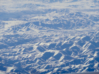 Aerial view of Koh Daman Valley near Charikar in Parwan Provinc, Afghanistan