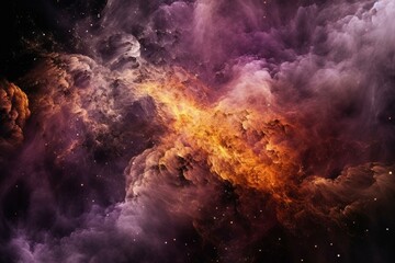 starry nebula cosmic cloud explosion ethereal. Generative AI - obrazy, fototapety, plakaty