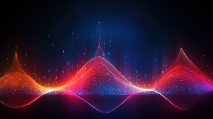 Abstract Digital Particle Wave Background