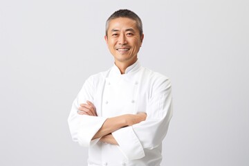 腕を組むポーズをするシェフ