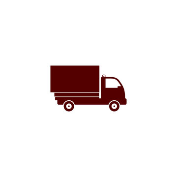 Small truck icon isolated on transparent background