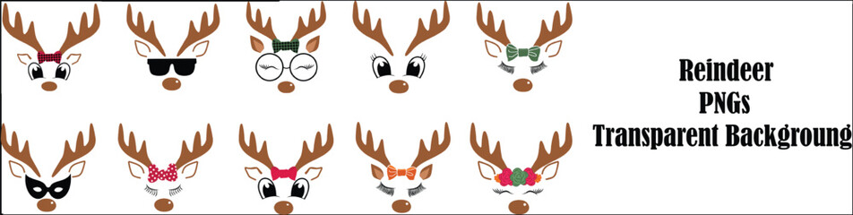 Reindeer Face PNGs 