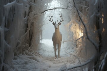 Snow-Clad Enigma: Otherworldly Winter Woods