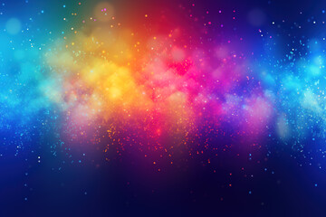 Colorful powder particle explosion background - obrazy, fototapety, plakaty