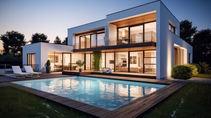 Fototapeta premium Architectural Vision - A three-dimensional house isolated on a white backdrop, perfect for architects and real estate developers.
