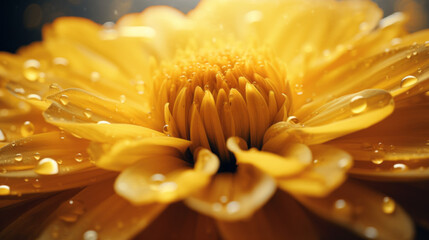 A close-up view of a yellow flower with its petals spread wide
