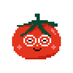 tomato pixel art design illustration 