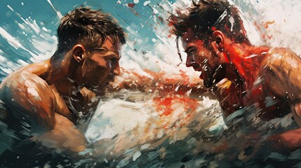 Sport, MMA UFC fighter splash design modern original - obrazy, fototapety, plakaty