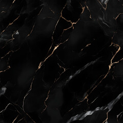Textura de mármore preto de alta resolução com veios elegantes e superfície polida - perfeita para design de interiores luxuoso, projetos arquitetônicos e fundos gráficos premium - obrazy, fototapety, plakaty