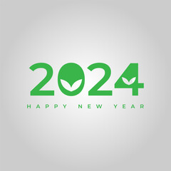 Happy new year 2024 text design with modern and dark background style. Creative Greeting card banner for 2024 clean Creative Design Latest Vector illustration.