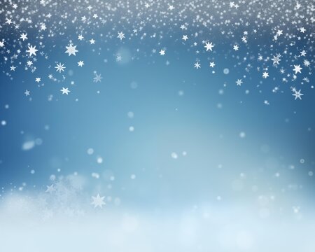 Diseño fondo de tarjeta de navidad azul con estrellas blancas y espacio para texto o imágenes