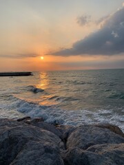 Fototapeta premium Sunset Over The Sea