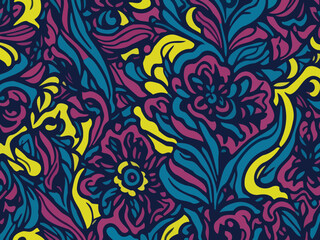 A mesmerizing display of abstract floral patterns created using vector graphics
