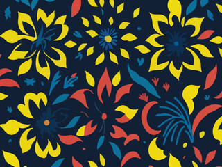 A mesmerizing display of abstract floral patterns created using vector graphics