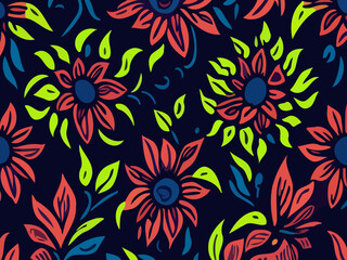 Fototapeta na wymiar A mesmerizing display of abstract floral patterns created using vector graphics