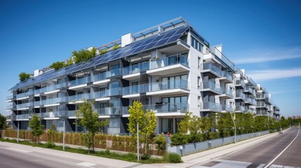 New energy efficient apartment buildings. Generative Ai