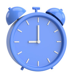 3D alarm clock. 3D illustration.