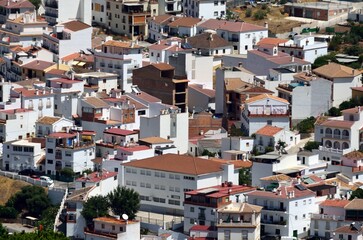 Fototapeta na wymiar Casas del pueblo blanco de Tolox, provincia de Málaga