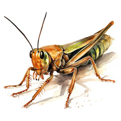 grasshopper isolated on white background