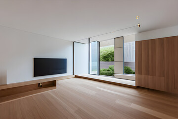 Obraz premium a spacious modern living room where you can talk with good people