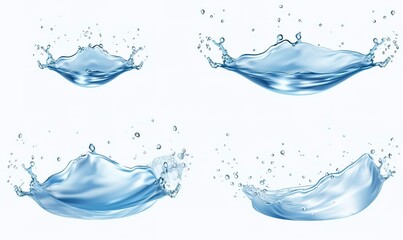 The water crown splashes with drops.