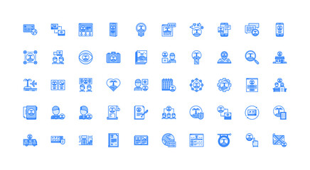 Obraz premium tour operator icon set