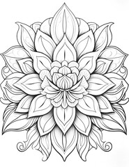 Mandala. Black and white mandala for adult coloring book page. Vector illustration.