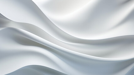 abstract white background with smooth lines and waves. 3d render illustration