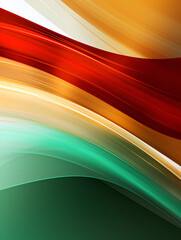 Dark green, red and gold abstract wave background design