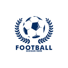 Soccer Football logo design vector illustration, football logo icon template