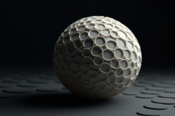 White tennis ball with a 3D appearance. Generative AI