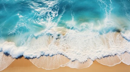 Obraz premium drone view of the beach. Generative AI