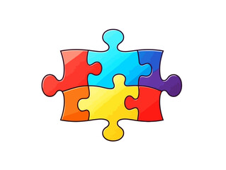 Doodle Puzzle puzzle-piece, cartoon sticker, sketch, vector, Illustration, minimalistic