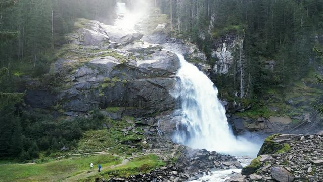 Drone Footage of the Krimmler Wasserf&auml;lle in Salzburg, Austria