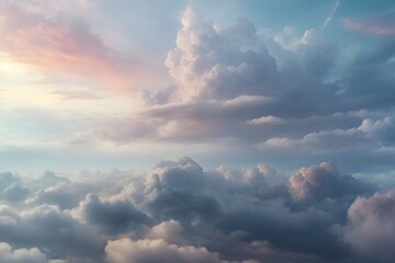 Fototapeta na wymiar Ethereal Overcast Cloud Texture Background, Cloud Texture Background, Generative Ai