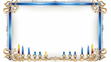 Hanukkah background with copy space - obrazy, fototapety, plakaty