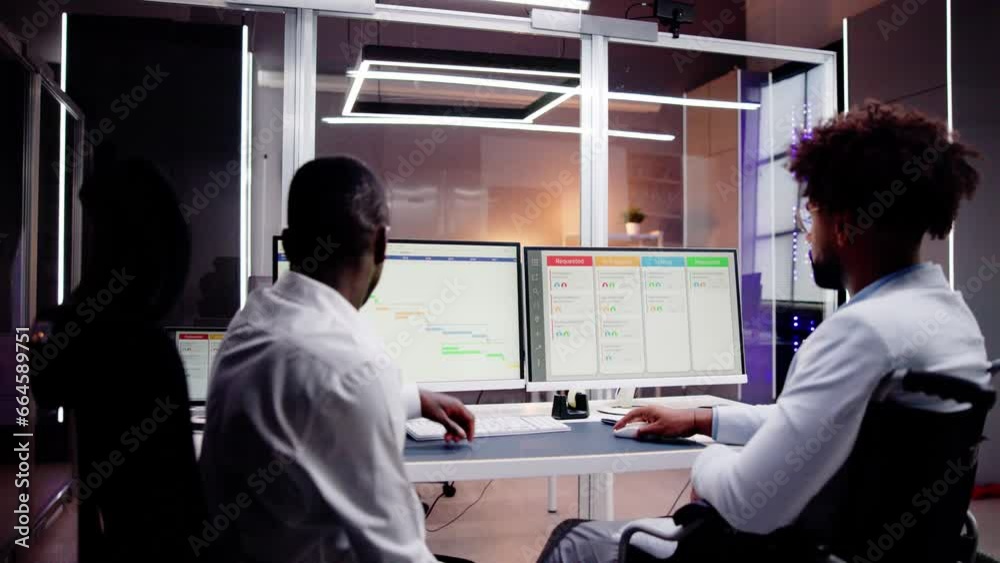 Poster kanban project schedule management software app