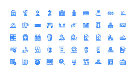 funeral icon set
